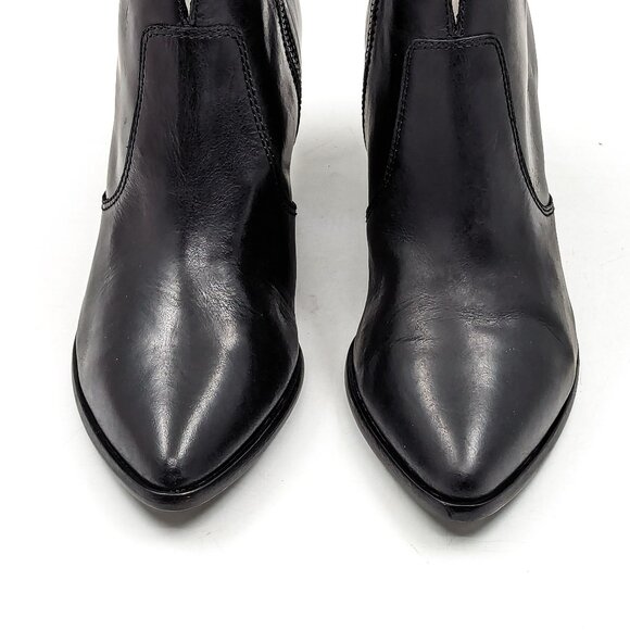 Frye Women Jennifer Bootie Black Leather Western Cowboy Ankle Boots size 8.5 - Picture 3 of 12